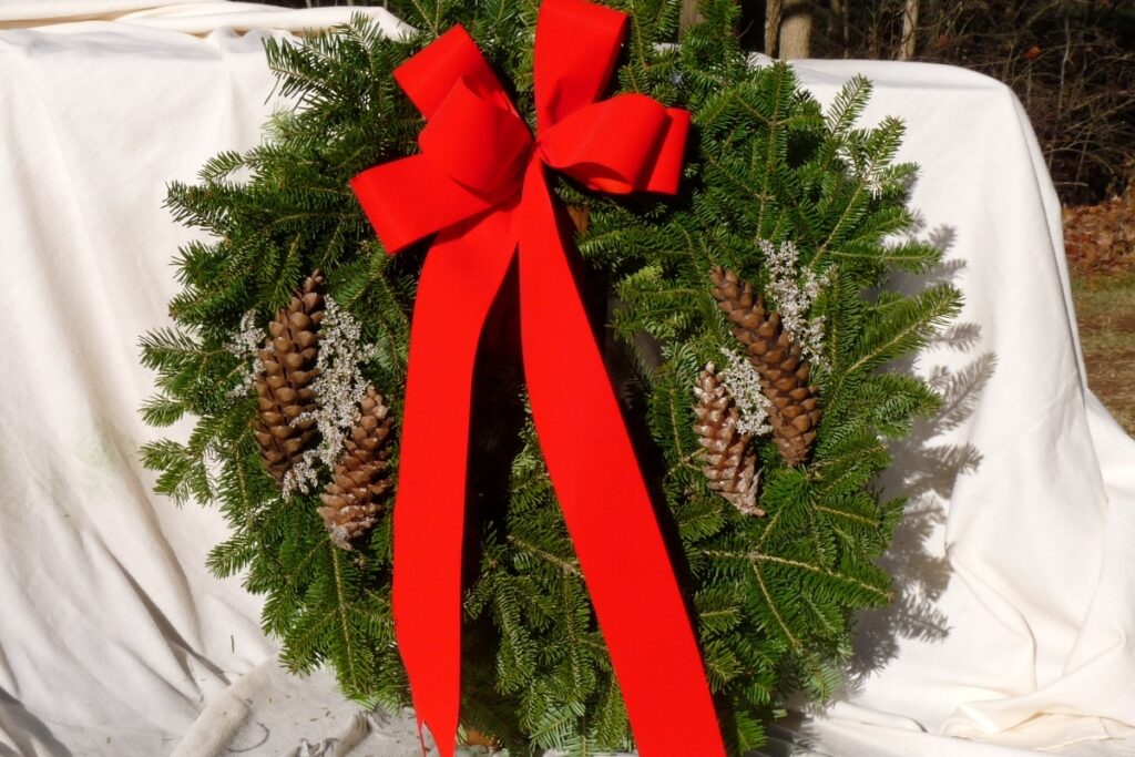 12 Inch Wreath – Red ORDER FORM FOR WREATHS & GREENS COMING SOON